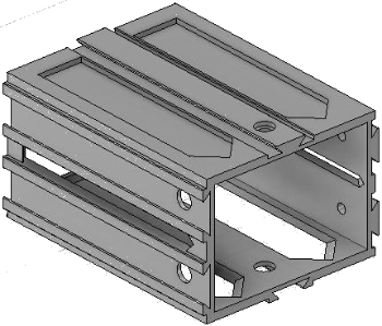 Vue 3D de l'emplacement de tiroir EM_ET_P7.5_H2L1