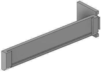 Vue 3D du porte-étiquette EM_PE_GH_H1_1x80mm
