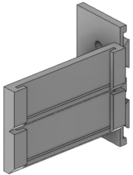 Vue 3D du porte-étiquette EM_PE_GH_H2_2x40mm