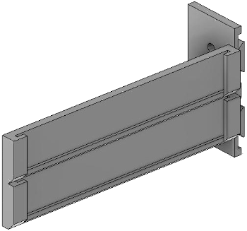 Vue 3D du porte-étiquette EM_PE_GH_H2_2x80mm