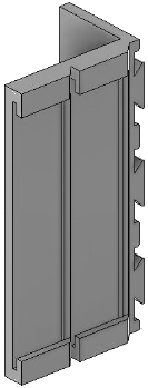 Vue 3D du porte-étiquette EM_PE_GV_H3_2x56.75mm