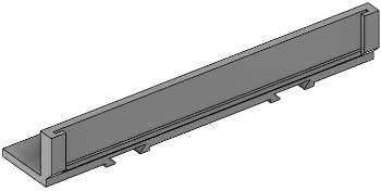 Vue 3D du porte-étiquette EM_PE_HH_L2_1x107.5mm