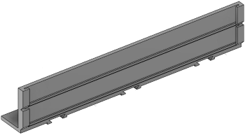 Vue 3D du porte-étiquette EM_PE_HH_L3_2x164mm