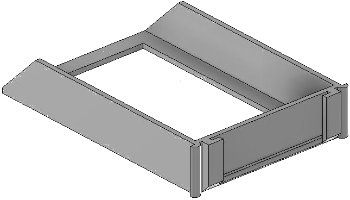 Vue 3D du porte-étiquette PE_T_H1L1_1x40mm