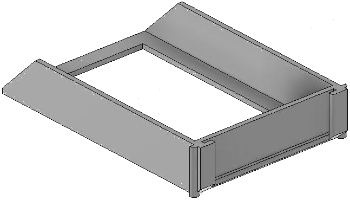 Vue 3D du porte-étiquette PE_T_H1L1_1x45mm