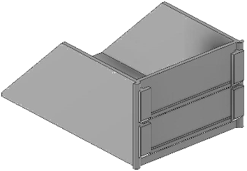 Vue 3D du porte-étiquette PE_T_H2L1_2x45mm