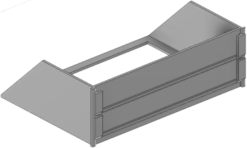 Vue 3D du porte-étiquette PE_T_H2L2_2x101.5mm