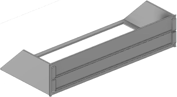 Vue 3D du porte-étiquette PE_T_H2L3_2x158mm