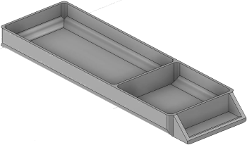 Vue 3D du tirroir T_P15_H1L1_D2.3