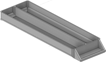 Vue 3D du tirroir T_P15_H1L1_D2.4