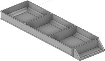 Vue 3D du tirroir T_P15_H1L1_D3