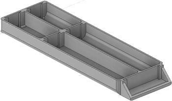 Vue 3D du tirroir T_P15_H1L1_D4.3_PE
