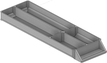 Vue 3D du tirroir T_P15_H1L1_D4.4