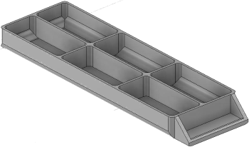 Vue 3D du tirroir T_P15_H1L1_D6