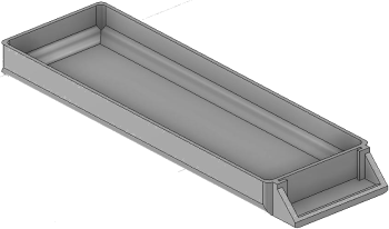 Vue 3D du tirroir T_P15_H1L1_PE