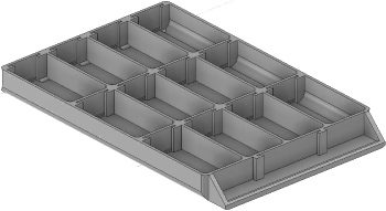 Vue 3D du tirroir T_P15_H1L2_D12.1_PE