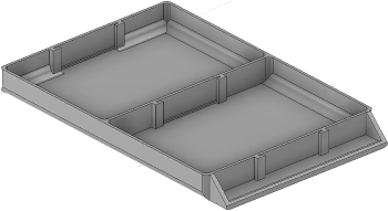 Vue 3D du tirroir T_P15_H1L2_D2.1_PE