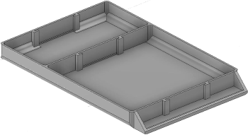 Vue 3D du tirroir T_P15_H1L2_D2.2_PE