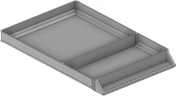 Vue 3D du tirroir T_P15_H1L2_D2.3