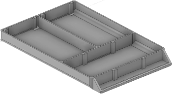 Vue 3D du tirroir T_P15_H1L2_D3.3_PE