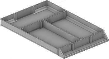 Vue 3D du tirroir T_P15_H1L2_D3.4_PE