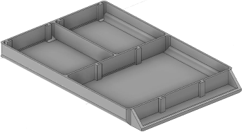 Vue 3D du tirroir T_P15_H1L2_D3.6_PE