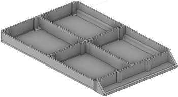 Vue 3D du tirroir T_P15_H1L2_D4.1_PE