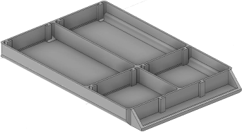 Vue 3D du tirroir T_P15_H1L2_D4.2_PE