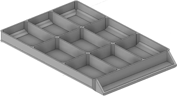 Vue 3D du tirroir T_P15_H1L2_D9