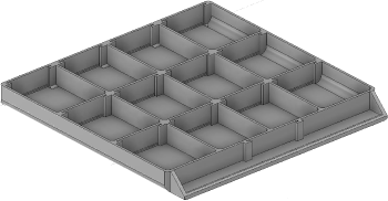 Vue 3D du tirroir T_P15_H1L3_D12.1_PE