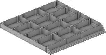 Vue 3D du tirroir T_P15_H1L3_D12.2_PE