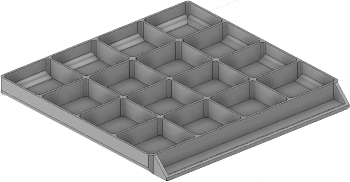 Vue 3D du tirroir T_P15_H1L3_D16