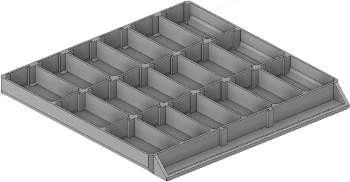 Vue 3D du tirroir T_P15_H1L3_D18_PE