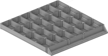 Vue 3D du tirroir T_P15_H1L3_D24_PE