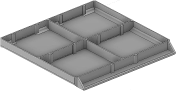 Vue 3D du tirroir T_P15_H1L3_D4.1_PE