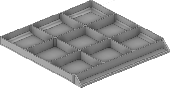 Vue 3D du tirroir T_P15_H1L3_D9