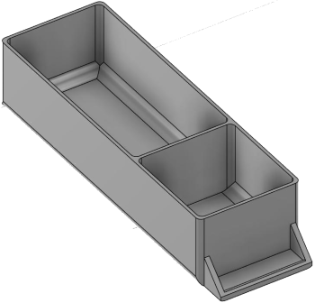 Vue 3D du tirroir T_P15_H2L1_D2.3