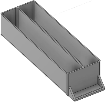 Vue 3D du tirroir T_P15_H2L1_D2.4