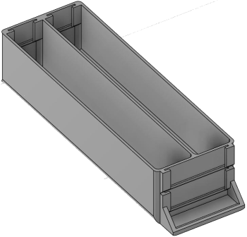 Vue 3D du tirroir T_P15_H2L1_D2.4_PE