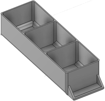 Vue 3D du tirroir T_P15_H2L1_D3