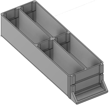 Vue 3D du tirroir T_P15_H2L1_D4.2_PE
