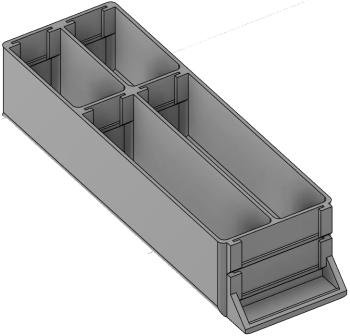 Vue 3D du tirroir T_P15_H2L1_D4.3_PE