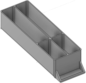Vue 3D du tirroir T_P15_H2L1_D4.4