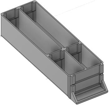 Vue 3D du tirroir T_P15_H2L1_D4.4_PE