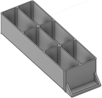 Vue 3D du tirroir T_P15_H2L1_D6