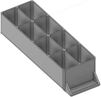 Vue 3D du tirroir T_P15_H2L1_D8