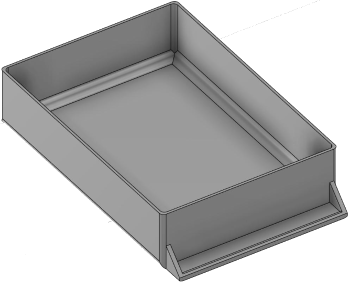 Vue 3D du tirroir T_P15_H2L2