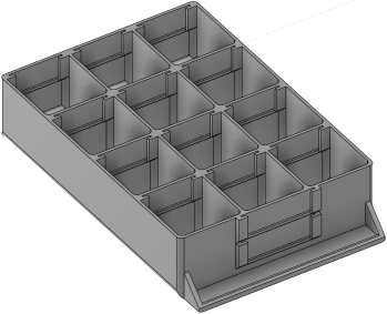 Vue 3D du tirroir T_P15_H2L2_D12.2_PE