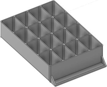 Vue 3D du tirroir T_P15_H2L2_D16