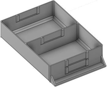 Vue 3D du tirroir T_P15_H2L2_D2.1_PE